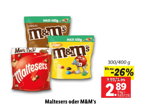 Malteser oder M&M's
