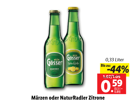 Märzen oder Naturradler Zitrone