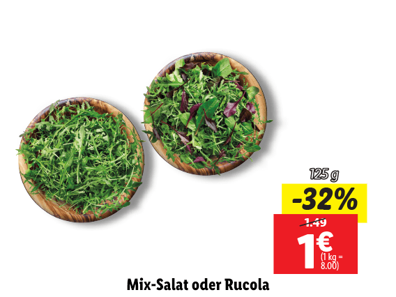 Mix-Salat oder Rucola 