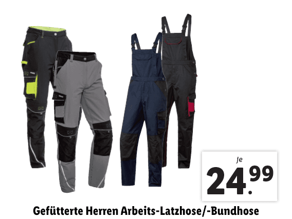  Gefütterte Herren Arbeits-Latzhose/​-Bundhose