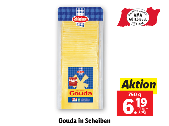 Schärdinger Gouda in Scheiben 