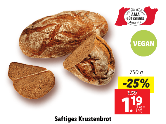 Saftiges Krustenbrot 