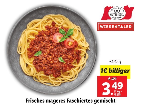 Frisches mageres Faschiertes gemischt 