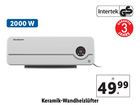 Keramik-Wandheizlüfter 