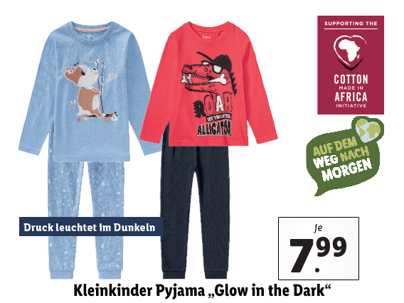 Kleinkinder Pyjama „Glow in the Dark“