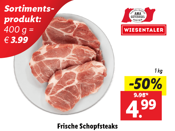  Frische Schopfsteaks 