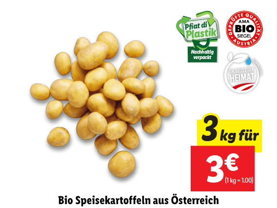 Bio Speisekartoffeln aus Österreich 