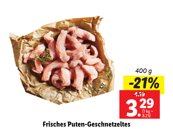 Frisches Puten-Geschnetzeltes 