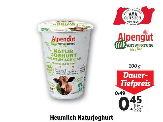 Heumilch Naturjoghurt 