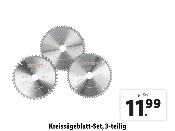 Kreissägeblatt-Set, 3-teilig 