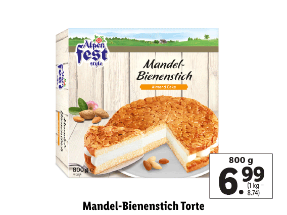 Mandel-Bienenstich Torte 