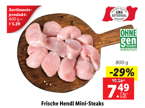 Frische Hendl Mini-Steaks 