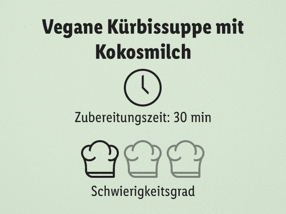 Vegane Kürbissuppe mit Kokosmilch