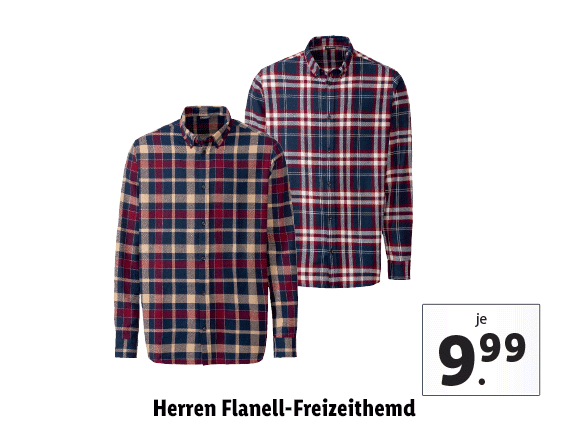 Herren Flanell-Freizeithemd
