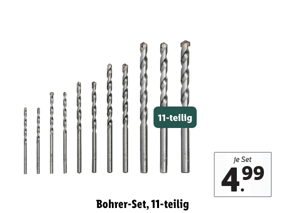 Bohrer-Set, 11-teilig 