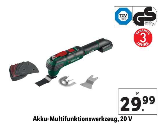 Akku-Multifunktionswerkzeug, 20 V 