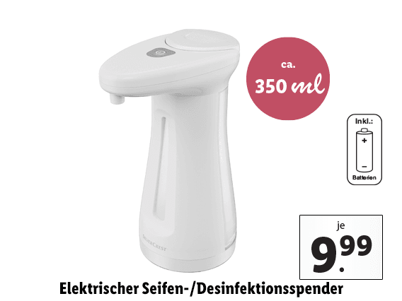 Elektrischer Seifen-/​Desinfektionsspender 