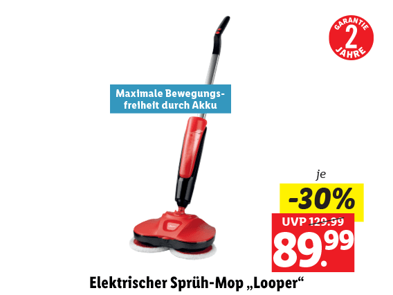  Vileda® Elektrischer Sprüh-Mop „Looper“ 