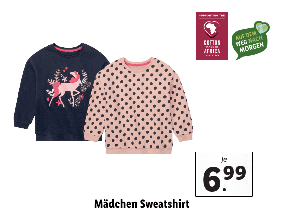  Mädchen Sweatshirt