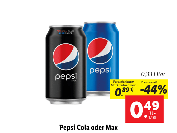  Pepsi Pepsi Cola oder Max 