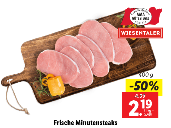 Frische Minutensteaks