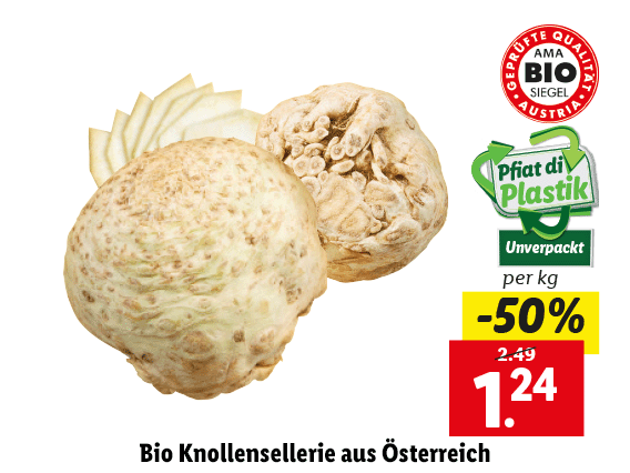 Bio Knollensellerie aus Österreich