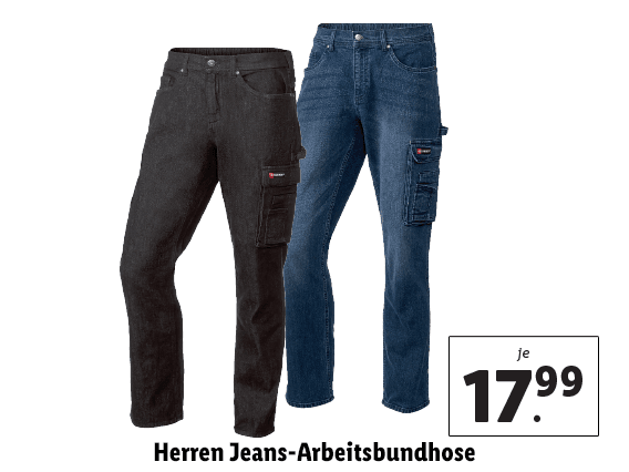 Herren Jeans-Arbeitsbundhose 