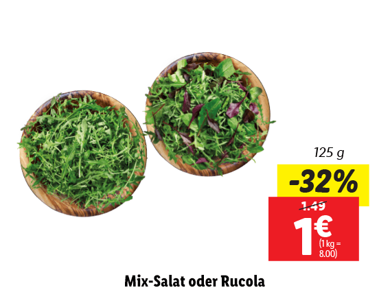  Mix-Salat oder Rucola