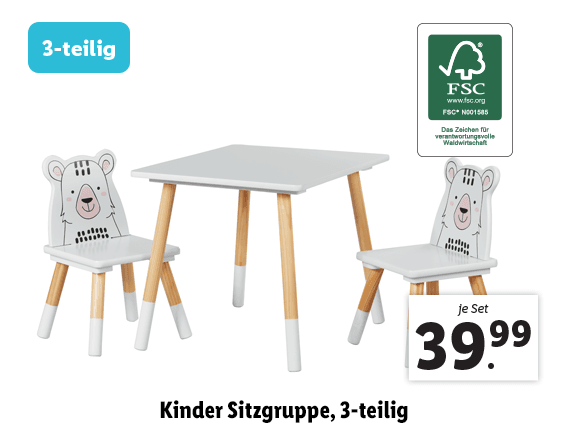  Kinder Sitzgruppe, 3-teilig