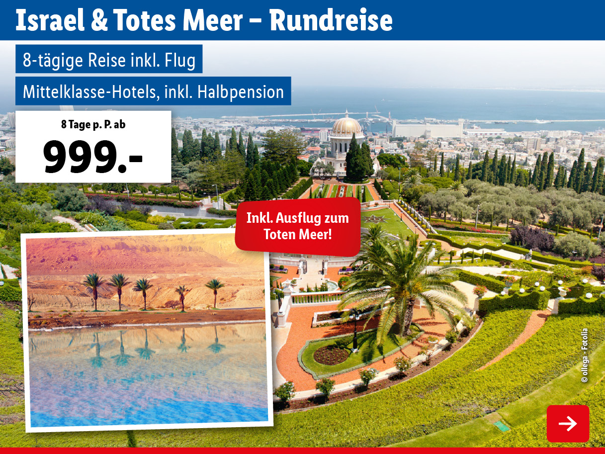 Israel & Totes Meer - Bus-Rundreise