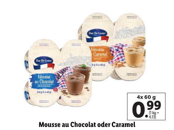 Mousse au Chocolat oder Caramel