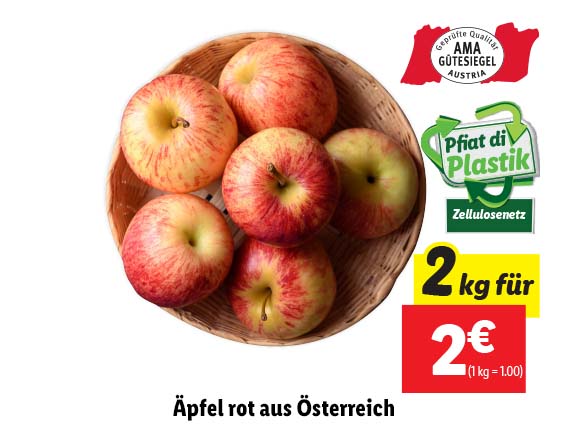 Äpfel rot aus Österreich