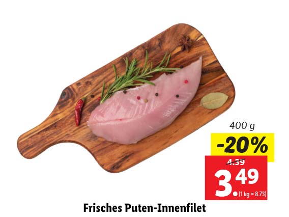 Frisches Puten-Innenfilet