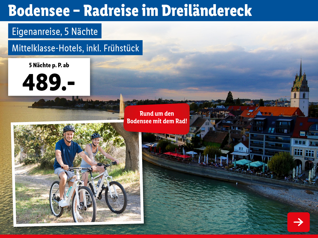 Bodensee - Radreise im Dreiländereck