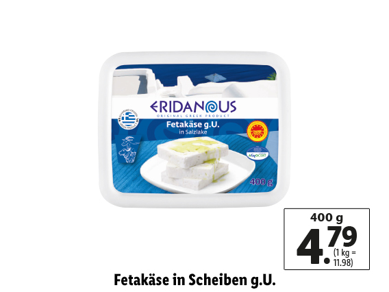  Fetakäse in Scheiben g.U.