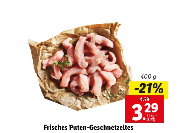  Frisches Puten-Geschnetzeltes