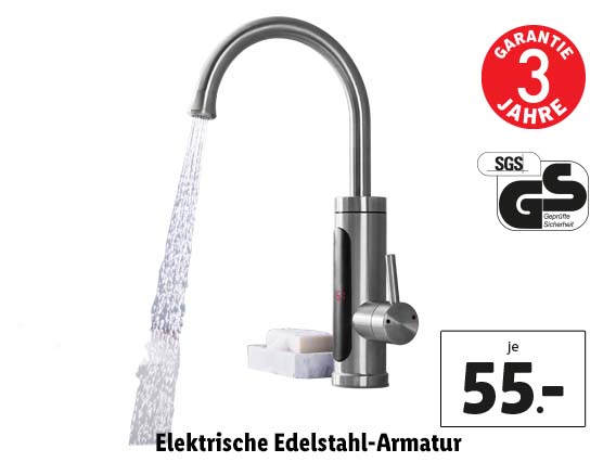  Elektrische Edelstahl-Armatur