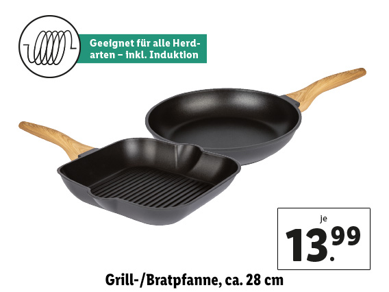  Grill-/​Bratpfanne, ca. 28 cm