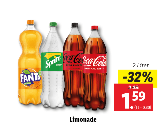  Coca Cola/Fanta/Sprite Limonade