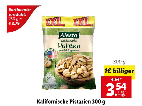  Kalifornische Pistazien 300 g