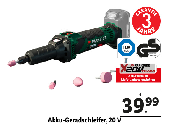  Akku-Geradschleifer, 20 V