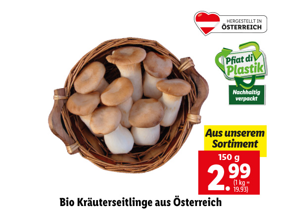  Bio Kräuterseitlinge aus Österreich
