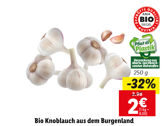  Bio Knoblauch aus dem Burgenland