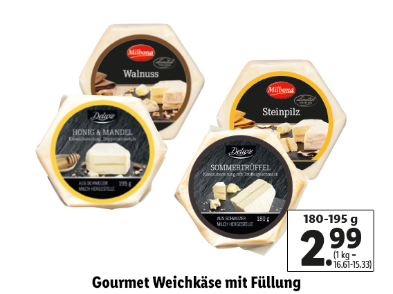 Gourmet Weichkäse mit Füllung