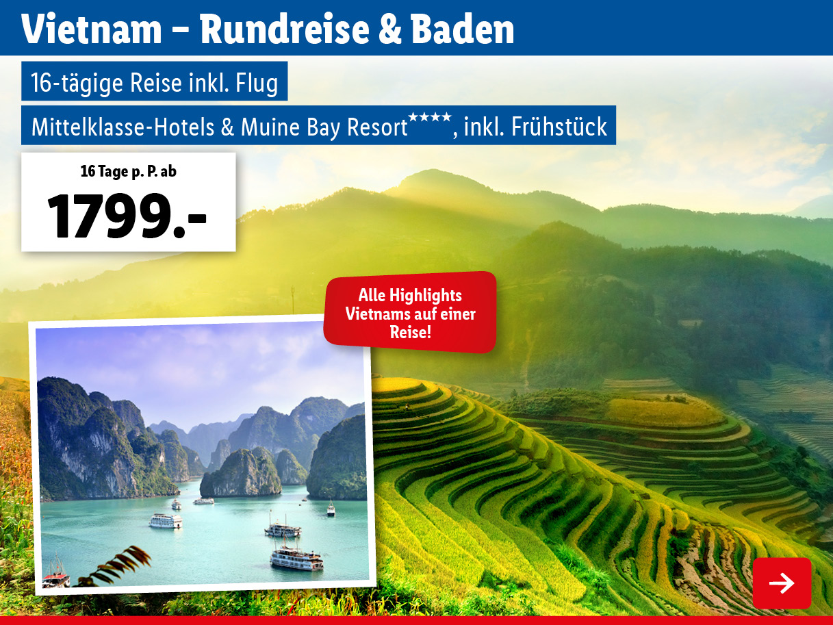 Vietnam – Rundreise & Baden
