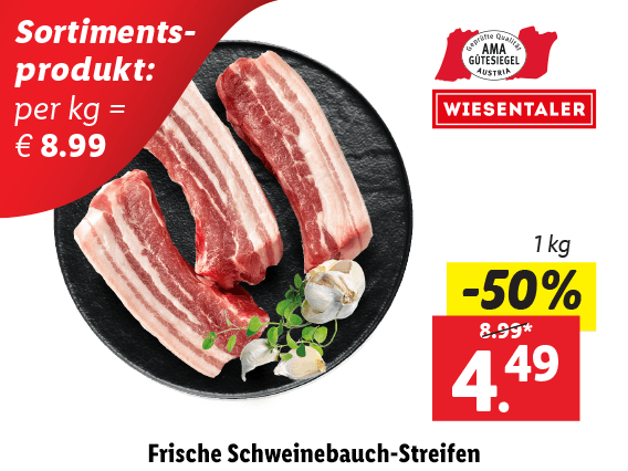  Frische Schweinebauch-Streifen 