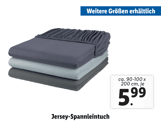  Jersey-Spannleintuch, ca. 90-100 x 200 cm 