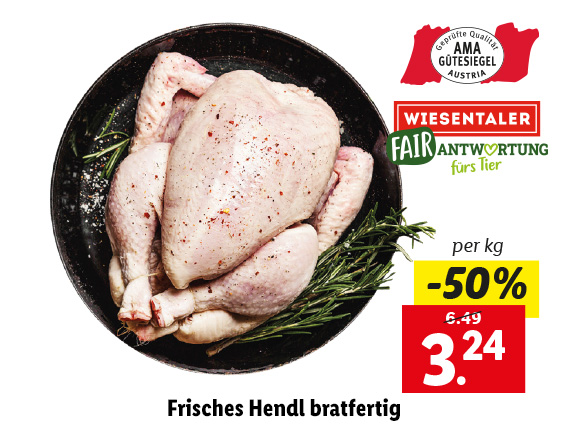 Frisches Hendl bratfertig