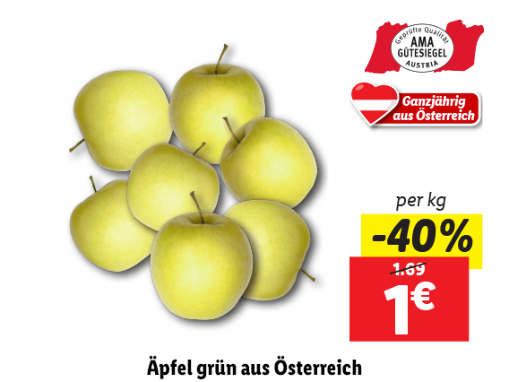  Äpfel grün aus Österreich