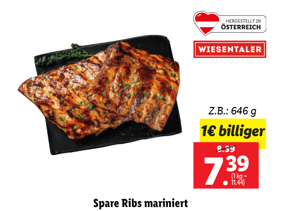  Spare Ribs mariniert 